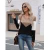 Zeagoo Womens V Neck Sweaters Shirts Long Sleeve Lightweight Ribbed Knit Pullover Sweater Blouse Tops with Buttons Oufits(C-khaki Black)