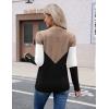 Zeagoo Womens V Neck Sweaters Shirts Long Sleeve Lightweight Ribbed Knit Pullover Sweater Blouse Tops with Buttons Oufits(C-khaki Black)