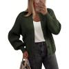 Zeagoo 2026 Cardigan Sweaters for Women Long Sleeve Chunky Knit Cardigan CEW Neck Button Down Fall Fashion Clothes(Army Green)