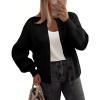 Zeagoo 2026 Cardigan Sweaters for Women Long Sleeve Chunky Knit Cardigan CEW Neck Button Down Fall Fashion Clothes(Black)