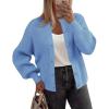 Zeagoo 2026 Cardigan Sweaters for Women Long Sleeve Chunky Knit Cardigan CEW Neck Button Down Fall Fashion Clothes(Blue)