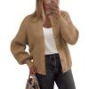 Zeagoo 2026 Cardigan Sweaters for Women Long Sleeve Chunky Knit Cardigan CEW Neck Button Down Fall Fashion Clothes(Khaki)