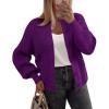 Zeagoo 2026 Cardigan Sweaters for Women Long Sleeve Chunky Knit Cardigan CEW Neck Button Down Fall Fashion Clothes(Purple)