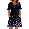 Black Floral-printed