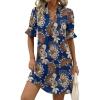Deep Blue Ethnic Floral