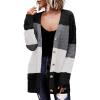 Zeagoo Womens 2026 Long Sleeve Chunky Cable Knit Fall Cardigans Sweaters Button Down Open Front Outerwear with Pockets(Colorblock 960)