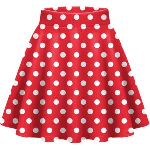 Zeagoo Women’s Skirt Basic Mini Skater Skirt 2026 Summer Skirts Stretchable High Waist A-Line Valentines Skirts(Jh84)