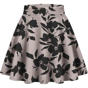Zeagoo Women’s Skirt Basic Mini Skater Skirt 2026 Summer Skirts Stretchable High Waist A-Line Valentines Skirts(Sf84)
