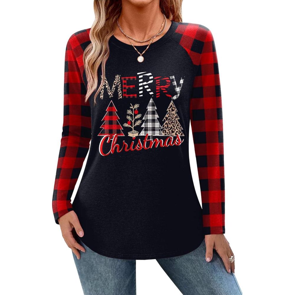 imageZeagoo Long Sleeve Shirts for Women Crew Neck Casual Fall Fashion Blouses Basic Tunic Tops Dressy Work ClothesPat3