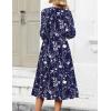 Zeagoo 3/4 Sleeve Women’s Dress Casual Flowy A-Line Midi Tshirt Dresses with Pockets Crewneck Vocation Boho Beach Sundress(Sf180)