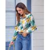 Zeagoo Button Down Shirts for Women Dressy Floral Printed Long Sleeve Blouse Business Casual Work Tops(Dh637)