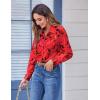 Zeagoo Button Down Shirts for Women Dressy Floral Printed Long Sleeve Blouse Business Casual Work Tops(Dh698)