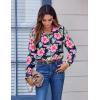 Zeagoo Button Down Shirts for Women Dressy Floral Printed Long Sleeve Blouse Business Casual Work Tops(Hf60)