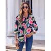 Zeagoo Button Down Shirts for Women Dressy Floral Printed Long Sleeve Blouse Business Casual Work Tops(Hf60)