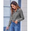 Zeagoo Button Down Shirts for Women Dressy Floral Printed Long Sleeve Blouse Business Casual Work Tops(Houndstooth)