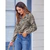 Zeagoo Button Down Shirts for Women Dressy Floral Printed Long Sleeve Blouse Business Casual Work Tops(Irregular Stripe)