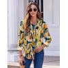 Zeagoo Button Down Shirts for Women Dressy Floral Printed Long Sleeve Blouse Business Casual Work Tops(Multicolor 579)