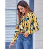 Zeagoo Button Down Shirts for Women Dressy Floral Printed Long Sleeve Blouse Business Casual Work Tops(Multicolor 579)