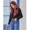 Zeagoo Button Down Shirts for Women Dressy Floral Printed Long Sleeve Blouse Business Casual Work Tops(Pattern Black)
