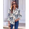 Zeagoo Button Down Shirts for Women Dressy Floral Printed Long Sleeve Blouse Business Casual Work Tops(Sf198)