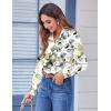 Zeagoo Button Down Shirts for Women Dressy Floral Printed Long Sleeve Blouse Business Casual Work Tops(Sp99)