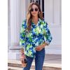 Zeagoo Button Down Shirts for Women Dressy Floral Printed Long Sleeve Blouse Business Casual Work Tops(Wf32)