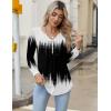 Zeagoo Long Sleeve Shirts for Women 2025 Casual Pleated V Neck Fall Tunic Tops Button Down Blouse Dressy Loose T-Shirts(Jb204)