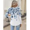 Zeagoo Long Sleeve Shirts for Women 2025 Casual Pleated V Neck Fall Tunic Tops Button Down Blouse Dressy Loose T-Shirts(Wf41)