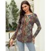Zeagoo Long Sleeve Shirts for Women Crew Neck Casual Fall Fashion Blouses Basic Tunic Tops Dressy Work Clothes(A-multicolor-mz721)