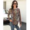 Zeagoo Long Sleeve Shirts for Women Crew Neck Casual Fall Fashion Blouses Basic Tunic Tops Dressy Work Clothes(A-multicolor-mz721)