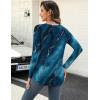 Zeagoo Long Sleeve Shirts for Women Crew Neck Casual Fall Fashion Blouses Basic Tunic Tops Dressy Work Clothes(Floral Green-cx287)