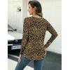Zeagoo Long Sleeve Shirts for Women Crew Neck Casual Fall Fashion Blouses Basic Tunic Tops Dressy Work Clothes(Leopard Print-an136)