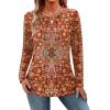 Zeagoo Long Sleeve Shirts for Women Crew Neck Casual Fall Fashion Blouses Basic Tunic Tops Dressy Work Clothes(Multicolor-mz811)