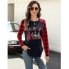 Zeagoo Long Sleeve Shirts for Women Crew Neck Casual Fall Fashion Blouses Basic Tunic Tops Dressy Work Clothes(Pat3)