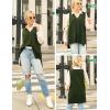 Zeagoo Sweater Vest Women Sleeveless V Neck Oversized Pullover Knitted Tops 2026 Fall Outfits(Army Green)