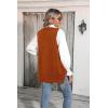 Zeagoo Sweater Vest Women Sleeveless V Neck Oversized Pullover Knitted Tops 2026 Fall Outfits(Caramel)