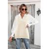 Zeagoo Sweater Vest Women Sleeveless V Neck Oversized Pullover Knitted Tops 2026 Fall Outfits(Cream)