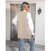 Zeagoo Sweater Vest Women Sleeveless V Neck Oversized Pullover Knitted Tops 2026 Fall Outfits(Dark Apricot)