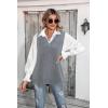 Zeagoo Sweater Vest Women Sleeveless V Neck Oversized Pullover Knitted Tops 2026 Fall Outfits(Grey)