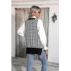 Zeagoo Sweater Vest Women Sleeveless V Neck Oversized Pullover Knitted Tops 2026 Fall Outfits(Houndstooth Black and White)