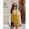 Zeagoo Sweater Vest Women Sleeveless V Neck Oversized Pullover Knitted Tops 2026 Fall Outfits(Yellow)