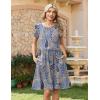 Zeagoo Women Summer Dress 2026 Short Sleeve Aline Mini Dresses with Pockets Casual Swing Tshirt Dress Vocation Beach Sundress(Ethnic Print(mz919))