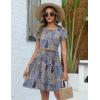 Zeagoo Women Summer Dress 2026 Short Sleeve Aline Mini Dresses with Pockets Casual Swing Tshirt Dress Vocation Beach Sundress(Ethnic Print(mz919))