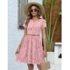 Zeagoo Women Summer Dress 2026 Short Sleeve Aline Mini Dresses with Pockets Casual Swing Tshirt Dress Vocation Beach Sundress(Jh589)