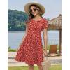 Zeagoo Women Summer Dress 2026 Short Sleeve Aline Mini Dresses with Pockets Casual Swing Tshirt Dress Vocation Beach Sundress(Red Floral)