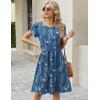 Zeagoo Women Summer Dress 2026 Short Sleeve Aline Mini Dresses with Pockets Casual Swing Tshirt Dress Vocation Beach Sundress(Sf334)