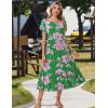 Zeagoo Women Summer Midi A Line Dress Short Sleeve Casual Flowy Tiered Beach Long Sundress with Pockets 2026 Vacation Travel(Dh594)
