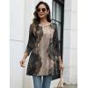 Zeagoo Women Tops 3/4 Sleeve Dressy Casual Plus Size Tunics to Wear with Leggings Swing Flare T-Shirt Loose Blouses(Multicolor-cx278)