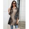 Zeagoo Women Tops 3/4 Sleeve Dressy Casual Plus Size Tunics to Wear with Leggings Swing Flare T-Shirt Loose Blouses(Multicolor-cx278)
