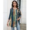 Zeagoo Women Tops 3/4 Sleeve Dressy Casual Plus Size Tunics to Wear with Leggings Swing Flare T-Shirt Loose Blouses(Multicolor-cx289)